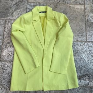 Missguided oversized neon blazer